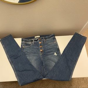Madewell button front jeans sz 29